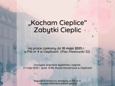 „Kocham Cieplice. Zabytki Cieplic”-XX edycja konkursu plasycznego