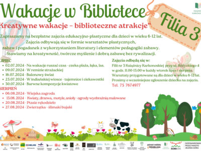 Kreatywne wakacje – biblioteczne atrakcje w Filii nr 3