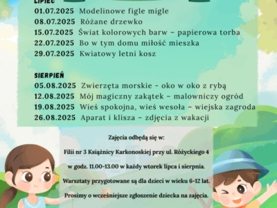 Wakacje w bibliotece – Filia nr 3